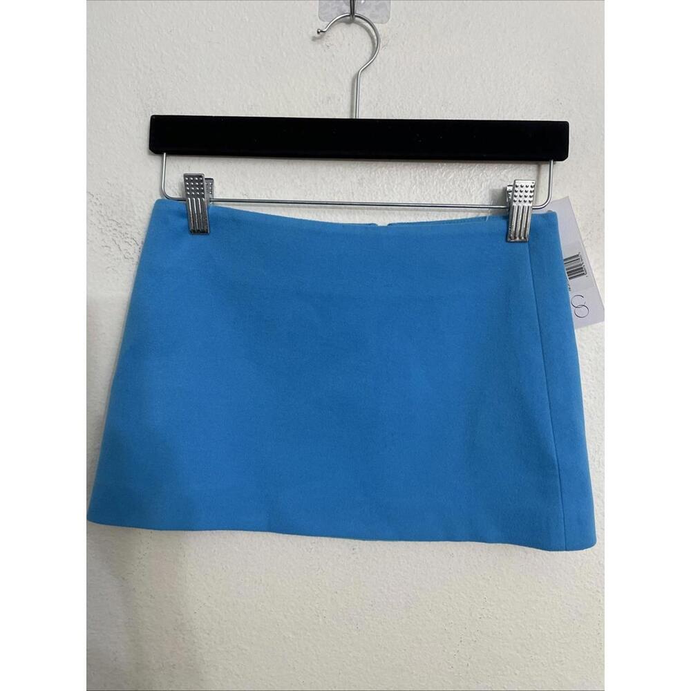 Ceren Ocak Straight Mini Skirt in blue size XXS NWT $325msrp - Picture 5 of 9